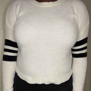 White Sweater with black stripes